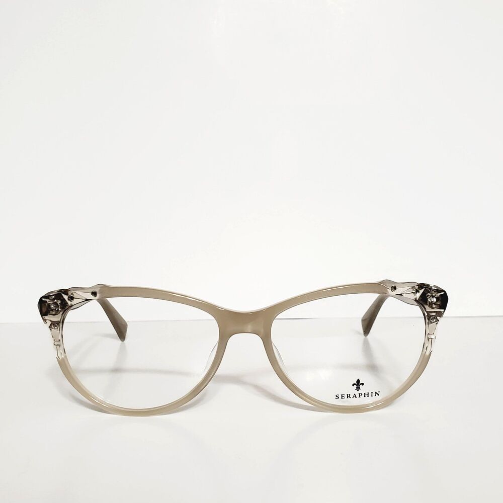 Womens Seraphin Designer Cat Eyeglasses Frames Never Worn 54-16-140 Japan Made
